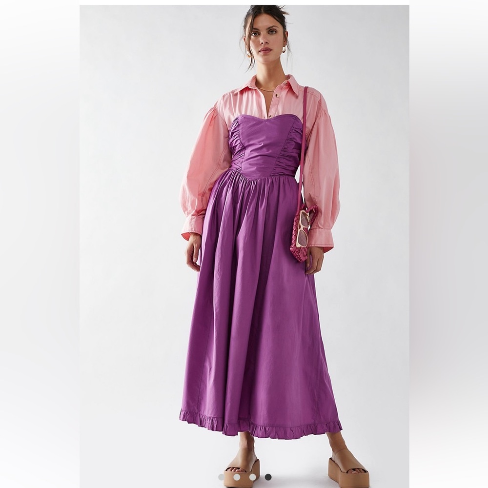 Free people Cohen poplin midi dress